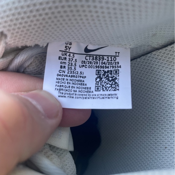 Youth Nike Air Force 1 Low Pale Ivory Sea Glass Sneakers - Picture 10 of 10